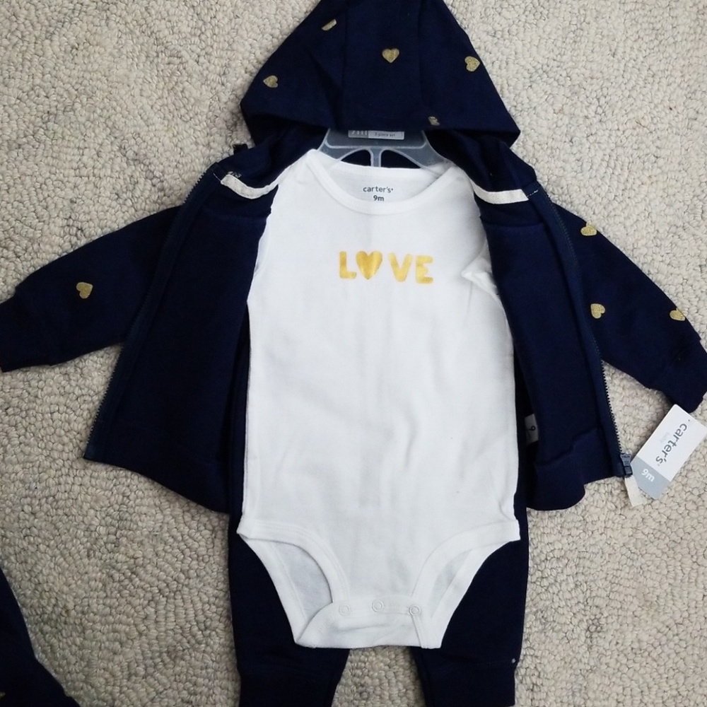 NEW Hearts sweatshirt set carters - Picture 3 of 6